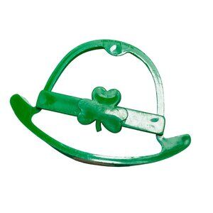 Vintage 1984 Hallmark St. Patricks Day Leprechaun Hat Cookie Cutter Green Plasti